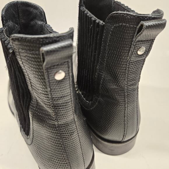 Kurt Geiger Sloane Chelsea Ankle Boot in Black Leather Mixed Textures, 39-US 8.5 - Picture 6 of 12